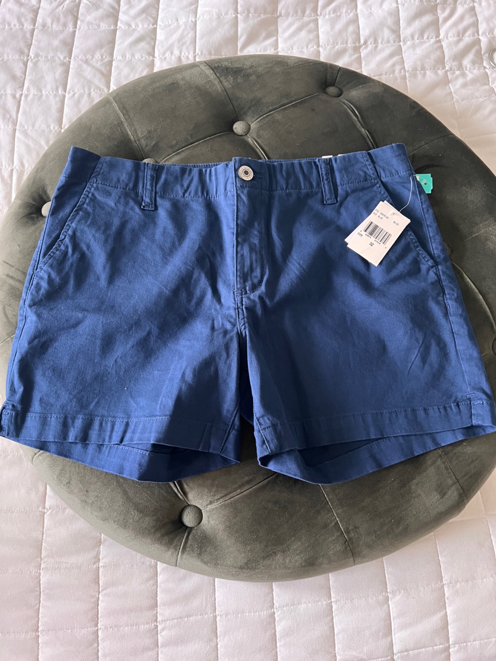 STS Blue Women's Flat Front Blue Chino Shorts